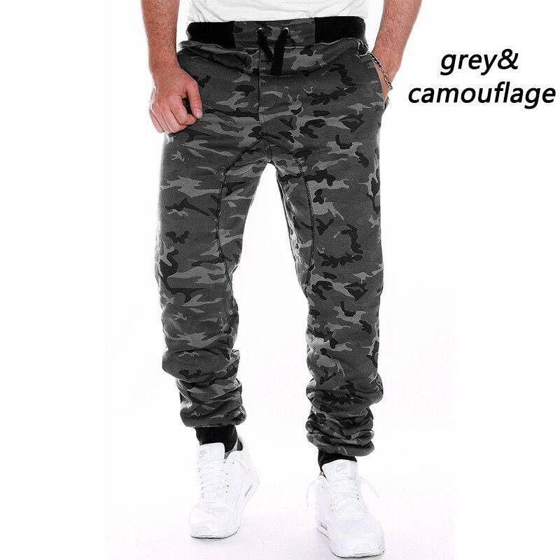 Men's Camouflage Cargo Sweatpants with Elasticity and Multi-Pockets - Quid Mart