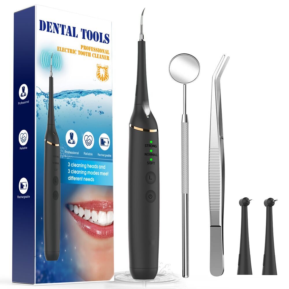 Electric Sonic Dental whitener Scaler Teeth Whitening kit teeth Calculus Tartar Remover Tools Cleaner Tooth Stain Oral Care - Quid Mart