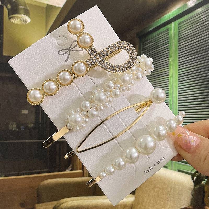 Simulated Pearl Hair Clips: Stylish Women's Hair Accessories - Quid Mart