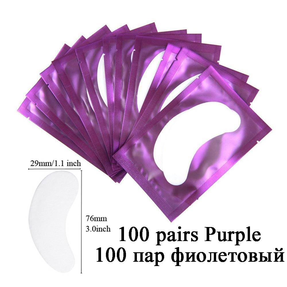 100pairs Eyelash Extension Paper Patches Grafted Eye Stickers 7 Color Eyelash Under Eye Pads Eye Paper Patches Tips Sticker - Quid Mart