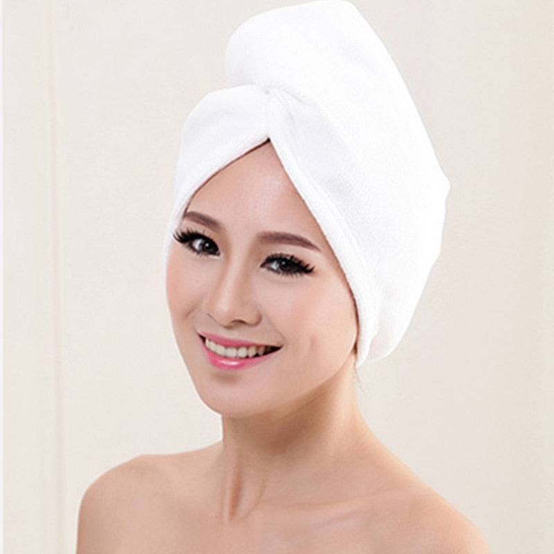 Microfiber Hair Drying Cap Strong Absorbent Shower Cap Girls Shampoo Quick Dry Hair Towel Tool Dry Hair Towel Bathroom Supplies - Quid Mart