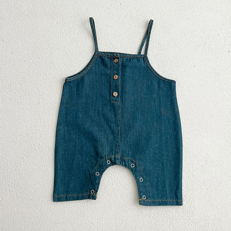 2023 Spring Baby Denim Overalls: Kids Korean Fashion Jumpsuit - Quid Mart