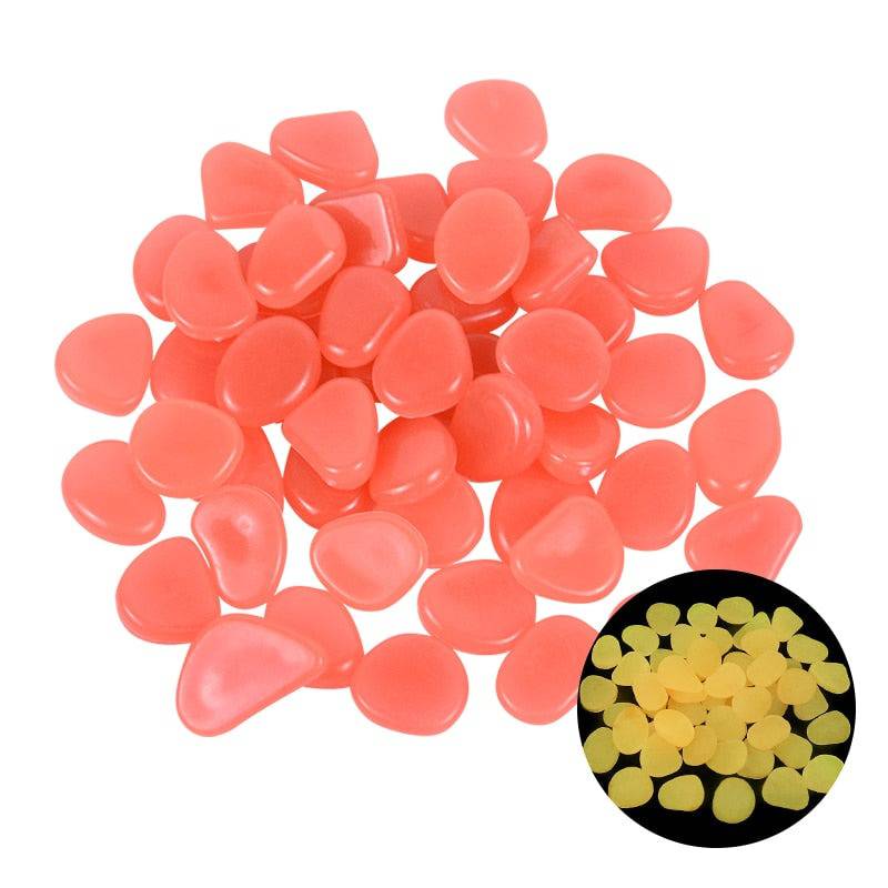 25/50pcs Glow in the Dark Garden Pebbles Glow Stones Rocks for Walkways Garden Path Patio Lawn Garden Yard Decor Luminous Stones - Quid Mart