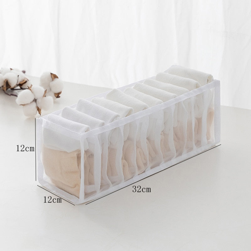 Sweater Clothes Storage Grid Boxes Student Dormitory Wardrobe Closet Drawer Organizer T-shirt Pants Clothing Separation Box - Quid Mart