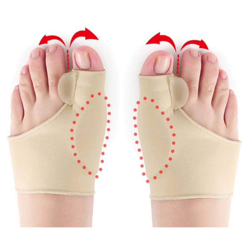 1Pair Toe Separator Hallux Valgus Bunion Corrector Hammer Toe Straightener Foot Pain Relief Orthopedic Pedicure Tools Foot Care - Quid Mart