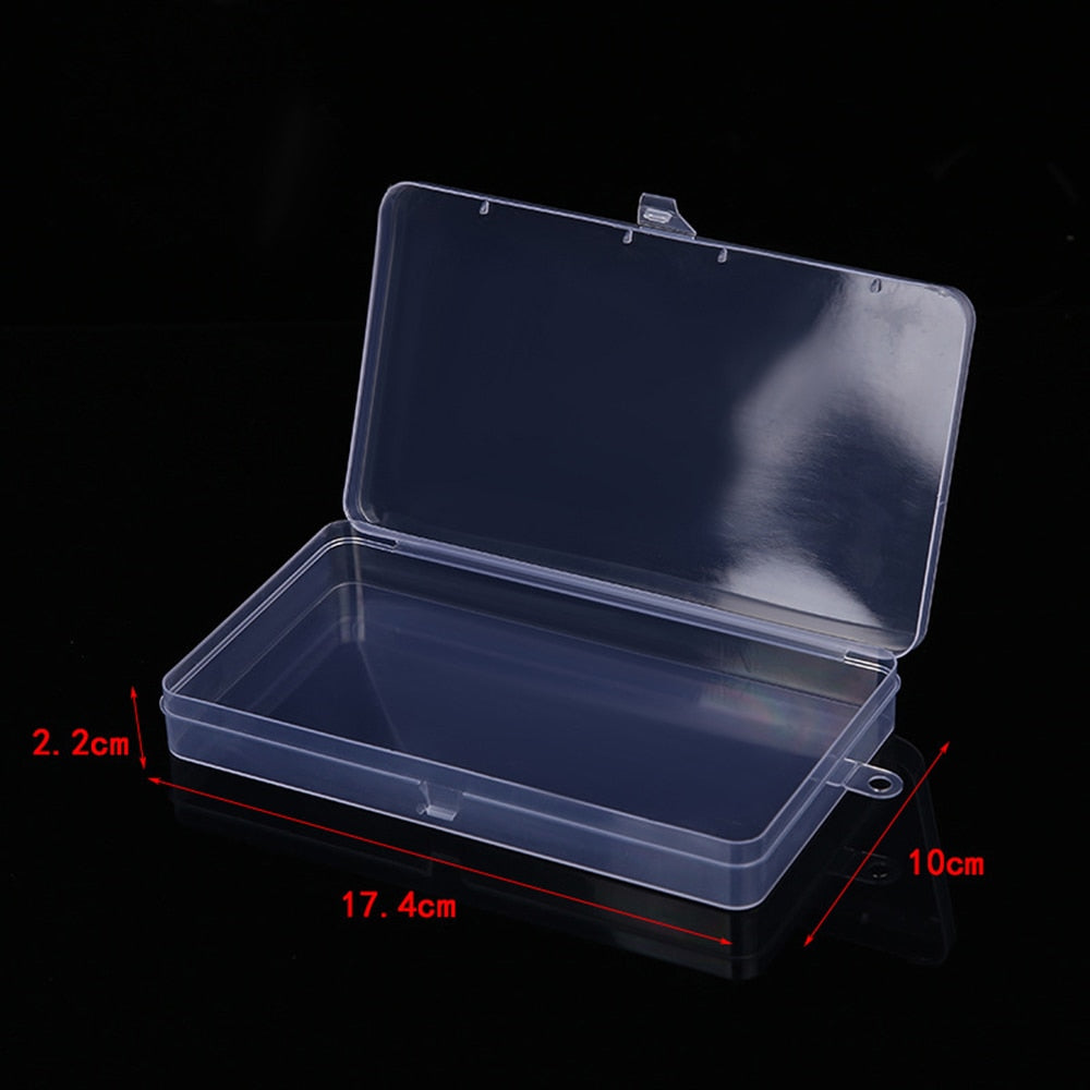 Top Selling Transparent Plastic Storage Box Clear Square Multipurpose Display Case Plastic Jewelry Storage Boxes Multiple Sizes - Quid Mart