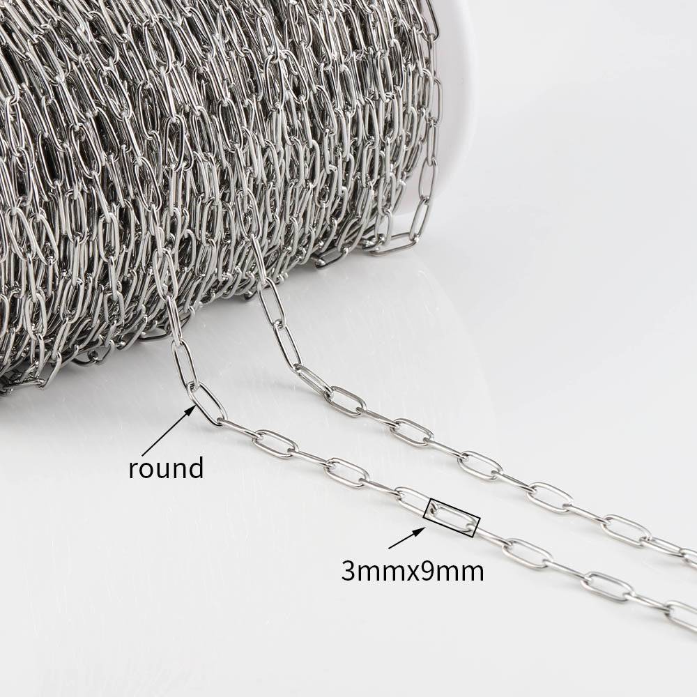 2-meter Stainless Steel Necklace Chain for DIY Jewelry - Quid Mart