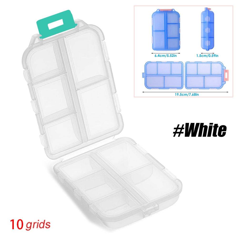 Tcare Travel Pill Organizer Moisture Proof Pills Box for Pocket Purse Daily Pill Case Portable Medicine Vitamin Holder Container - Quid Mart