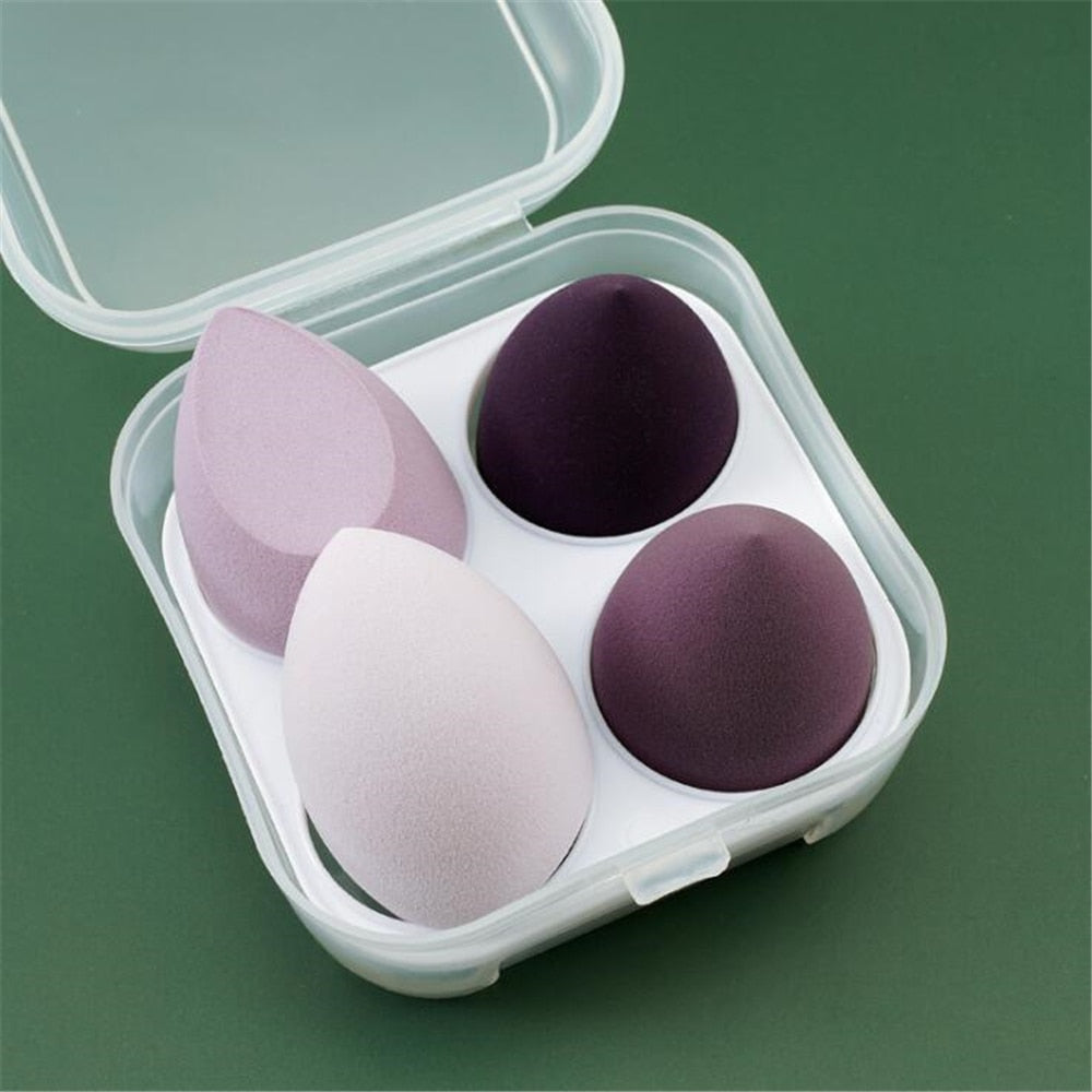 3/4pcs Makeup Sponge Blenders - Beauty Egg Cosmetic Puff for Women - Quid Mart