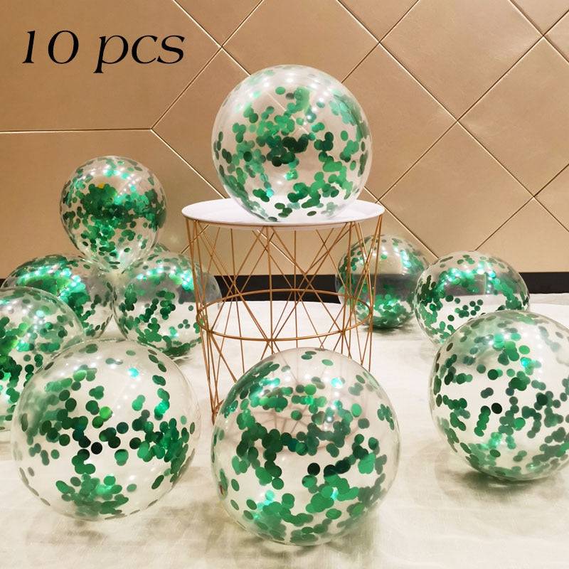 10/20 Star Confetti Balloons Metallic Confetti Latex Transparent Ballon Baby Shower Birthday Party Wedding Decoration Ball Globo - Quid Mart