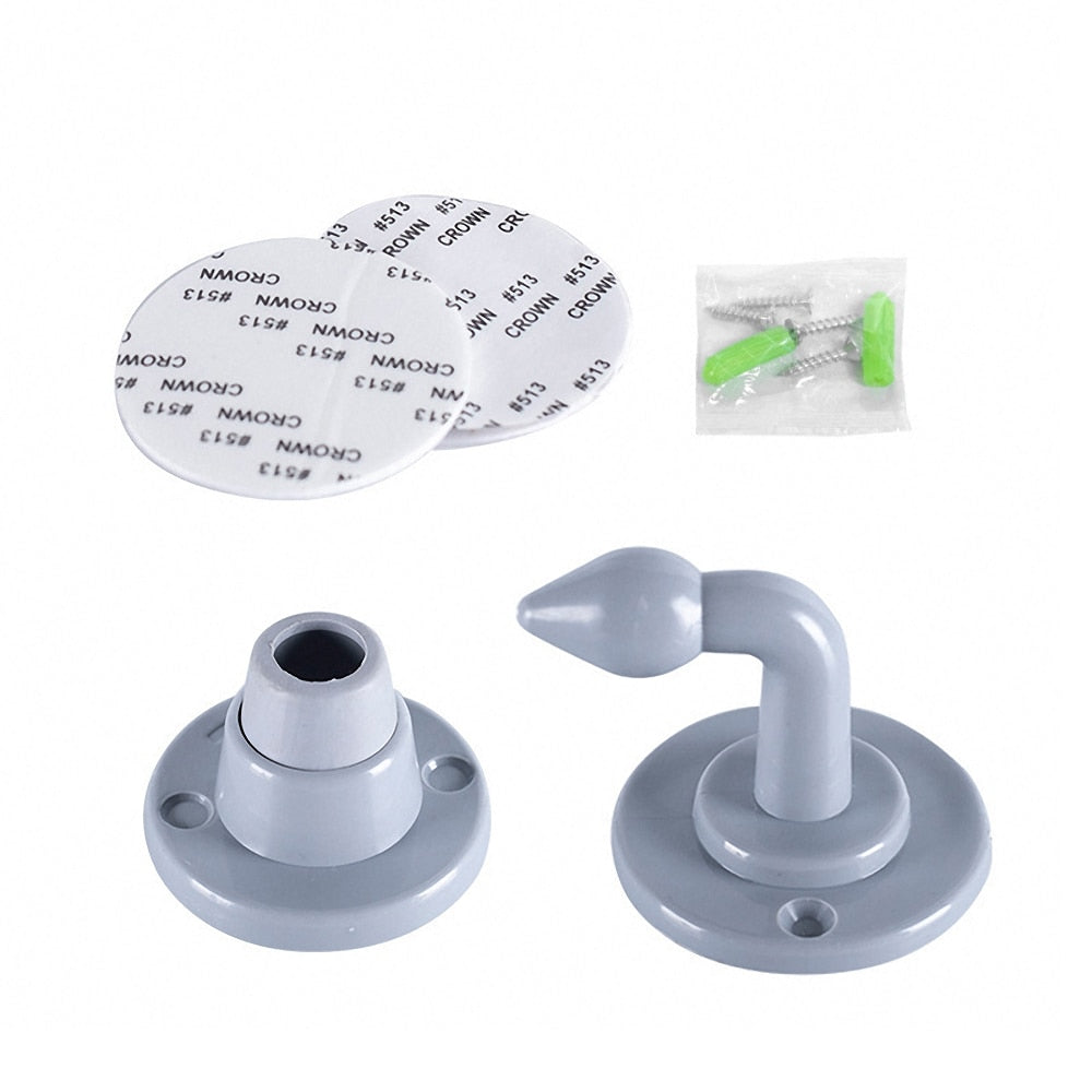 Mute Non-punch Silicone Door Stopper Touch Toilet Wall Absorption Door Plug Anti-bump Door Holder Gear Gate Resistance Door Stop - Quid Mart