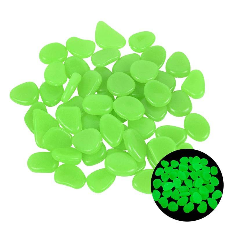 25/50pcs Glow in the Dark Garden Pebbles Glow Stones Rocks for Walkways Garden Path Patio Lawn Garden Yard Decor Luminous Stones - Quid Mart