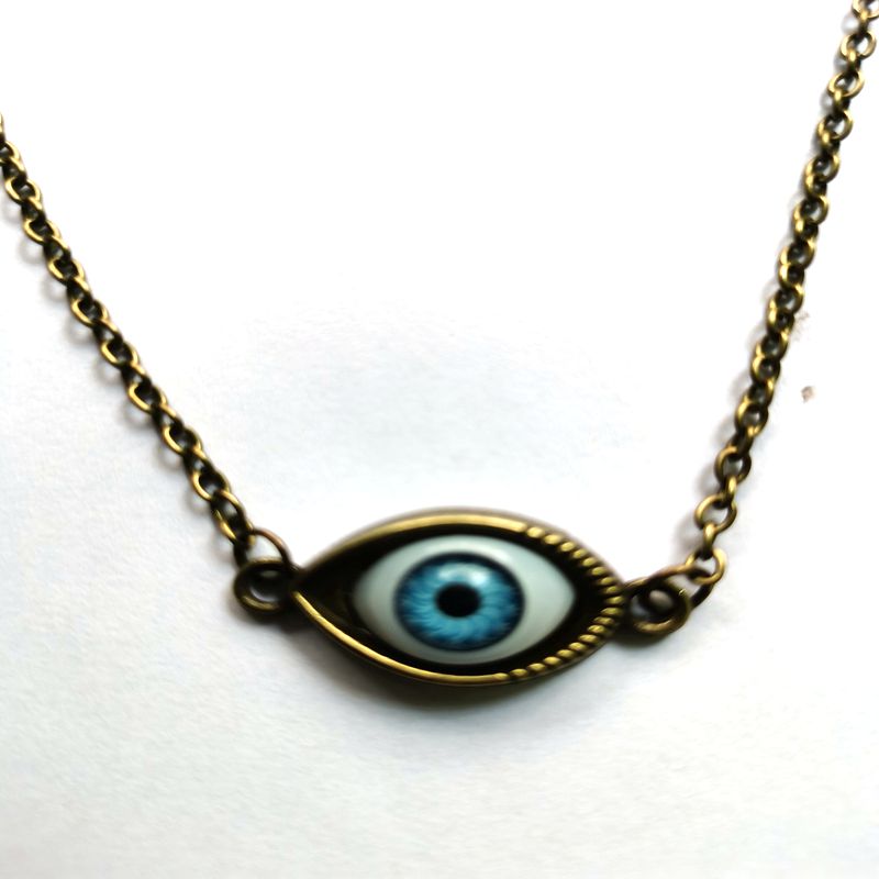 Gothic Kpop Turkish Punk Evil Eye Necklace Pendant For Women Eyeball Brambles Connect Multiple Dense Choker Hip Hop Jewelry Gift - Quid Mart