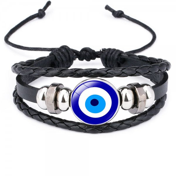 Turkish Lucky Evil Eye Bracelets Blue Evil Eye Bead Bracelet Men Women Handmade Lucky Jewelry Charm Bracelet Female Dropshipping - Quid Mart