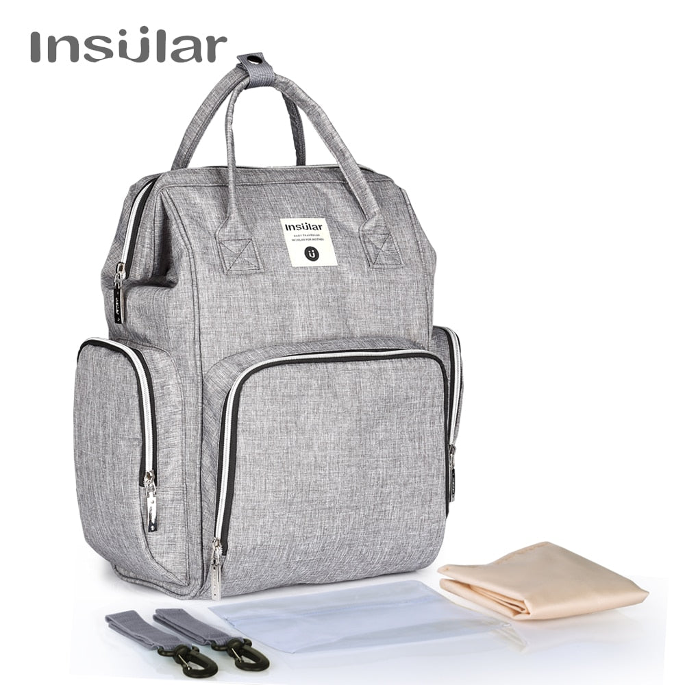 Insular Nappy Backpack - Large Capacity Mom's Stroller Bag - Quid Mart