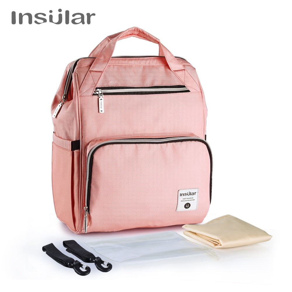 Insular Nappy Backpack - Large Capacity Mom's Stroller Bag - Quid Mart