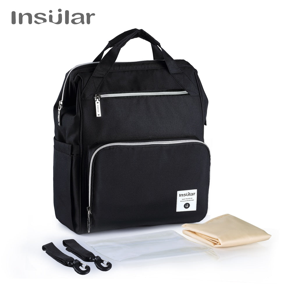 Insular Nappy Backpack - Large Capacity Mom's Stroller Bag - Quid Mart