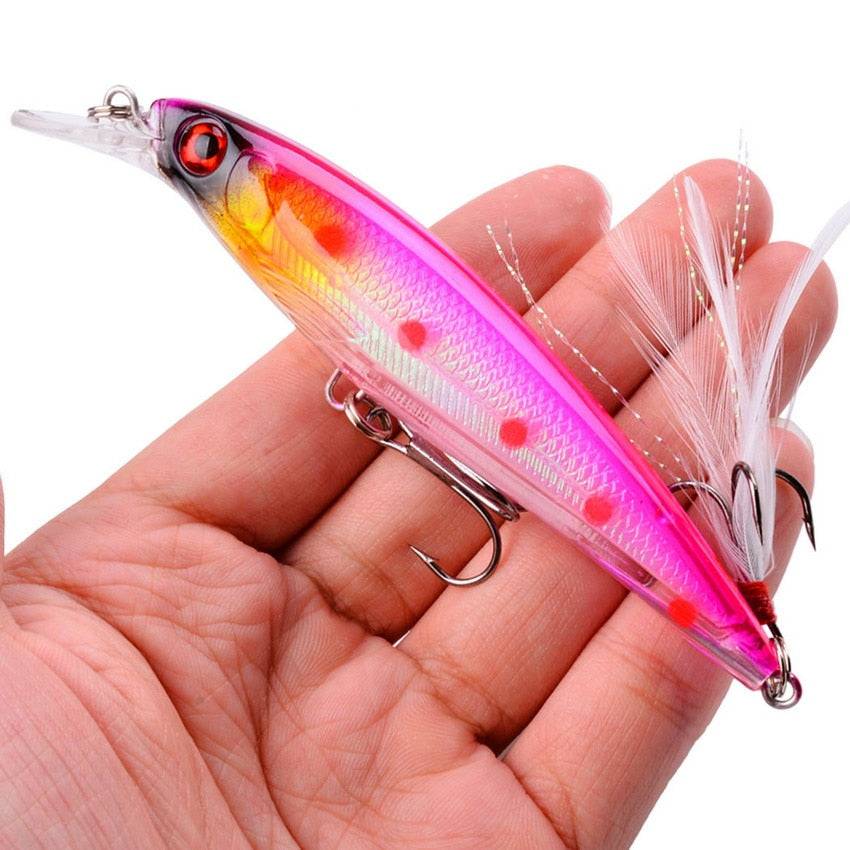 1PCS Laser Minnow Fishing Lure 11CM 13G pesca hooks fish wobbler tackle crankbait artificial japan hard bait swimbait - Quid Mart