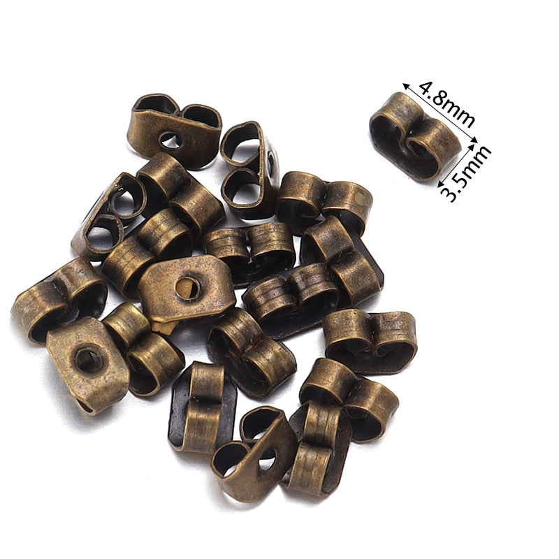 100-500pcs/Lot Rubber Ear Backs Stopper Earnuts Stud Earring Back Supplies For DIY Jewelry Findings Making Accessories Wholesale - Quid Mart