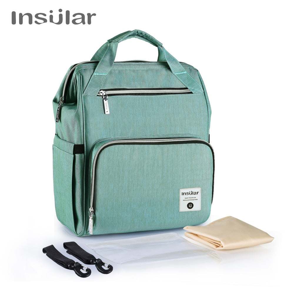 Insular Nappy Backpack - Large Capacity Mom's Stroller Bag - Quid Mart