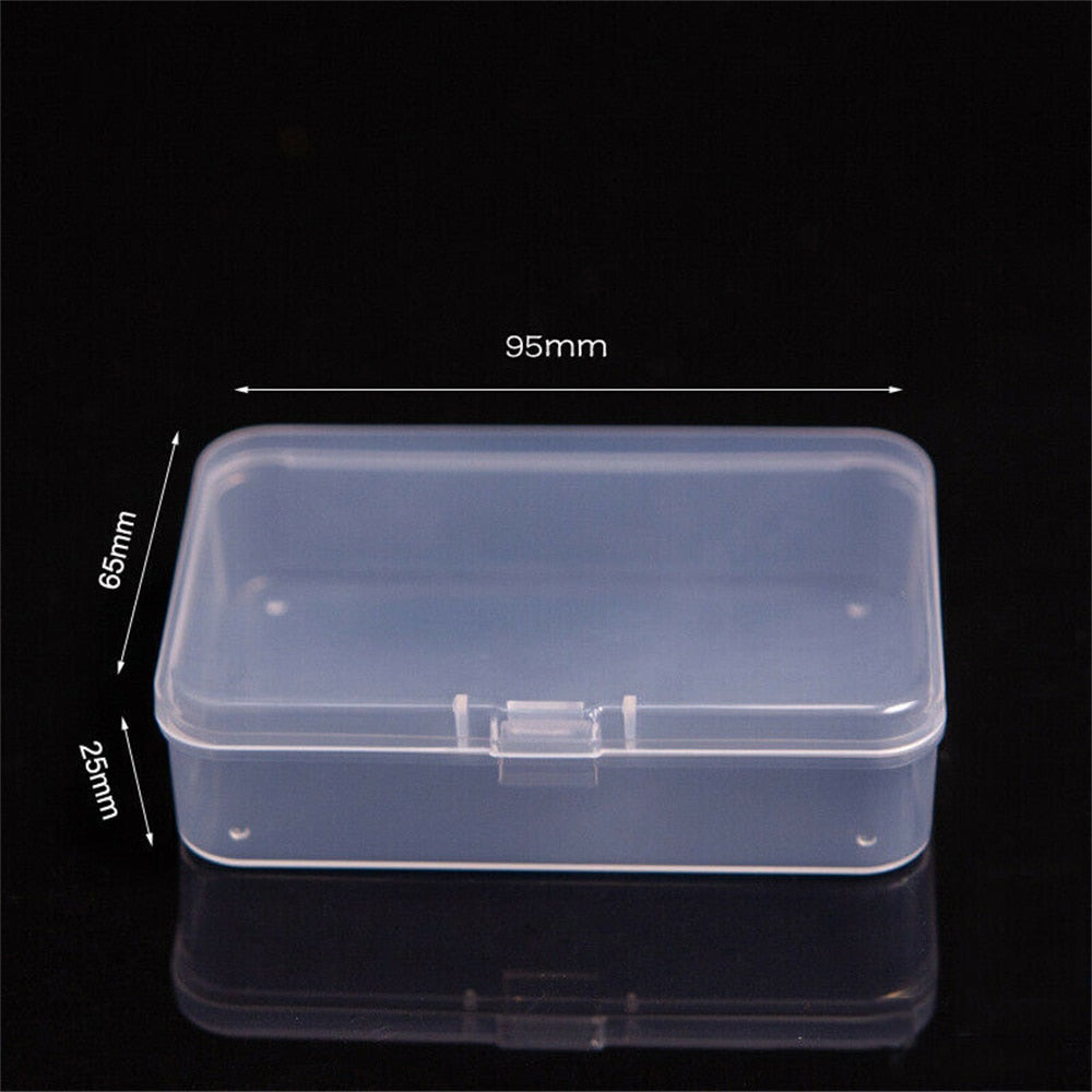 Top Selling Transparent Plastic Storage Box Clear Square Multipurpose Display Case Plastic Jewelry Storage Boxes Multiple Sizes - Quid Mart