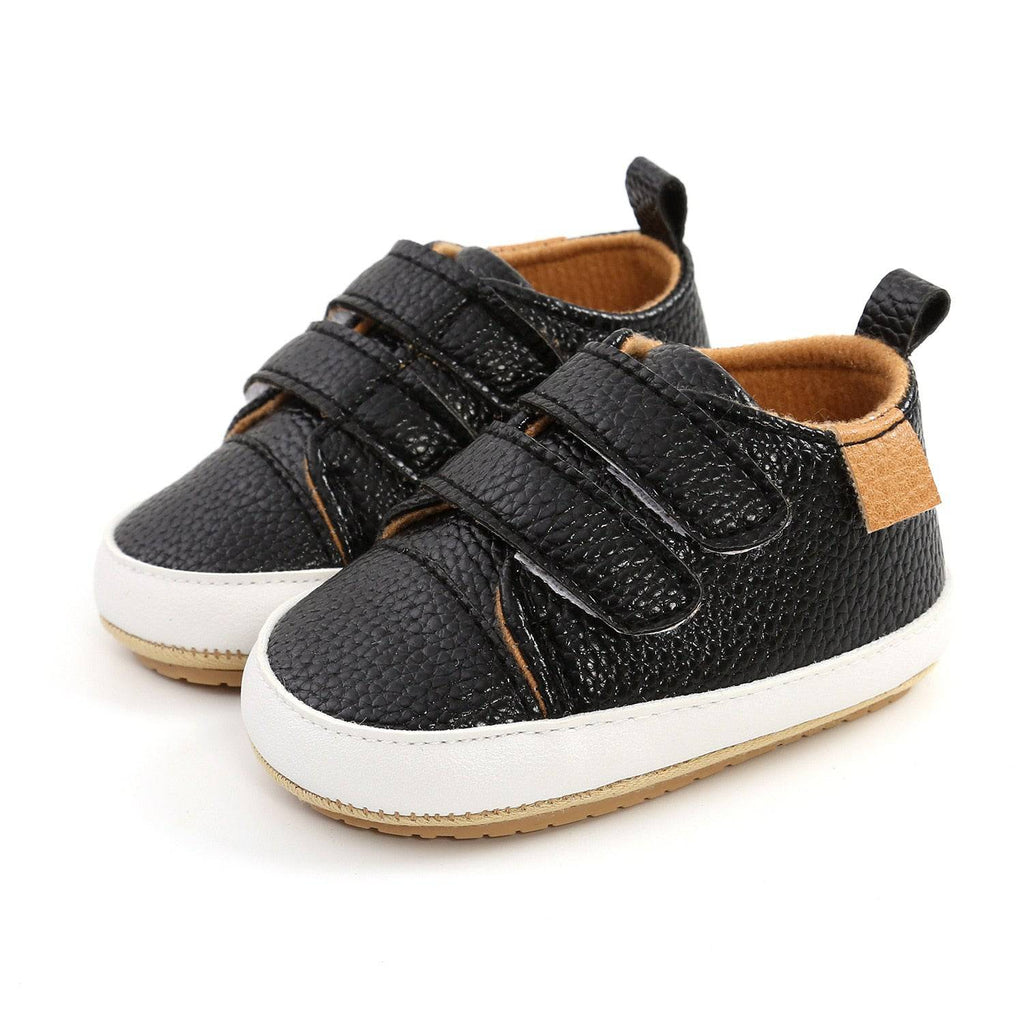 Retro Leather Baby Shoes - Multicolor, Anti-slip, First Walkers - Quid Mart