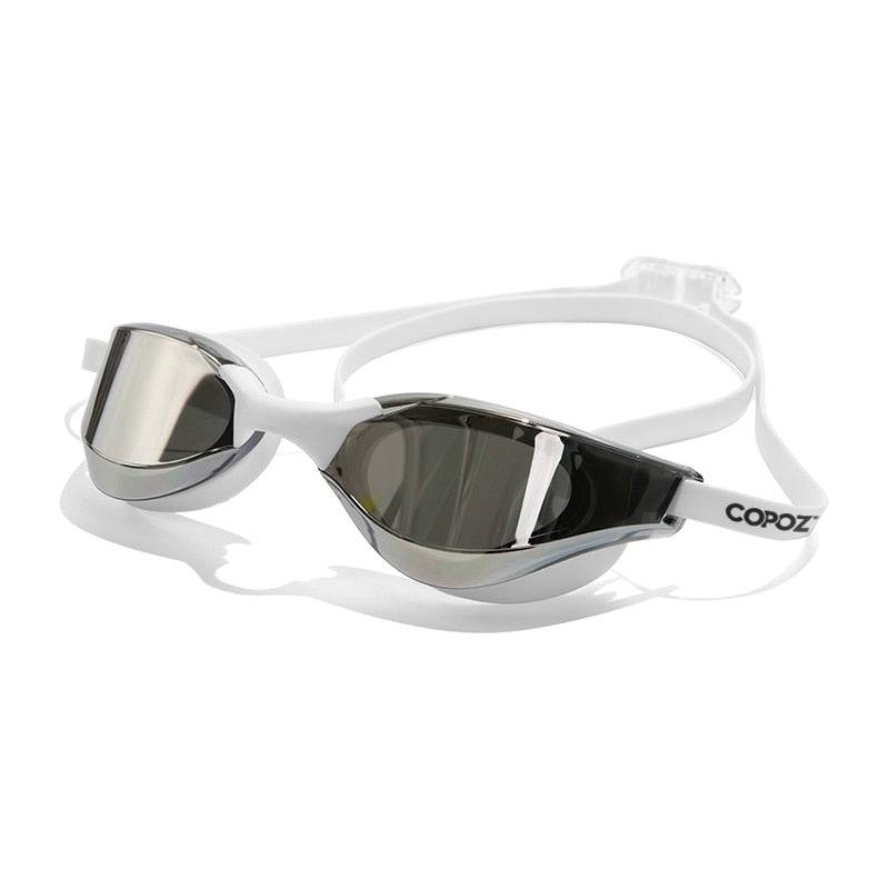 COPOZZ Professional Waterproof Plating Clear Double Anti-fog Swim Glasses Anti-UV Men Women Eyewear Swimming Goggles with Case - Quid Mart