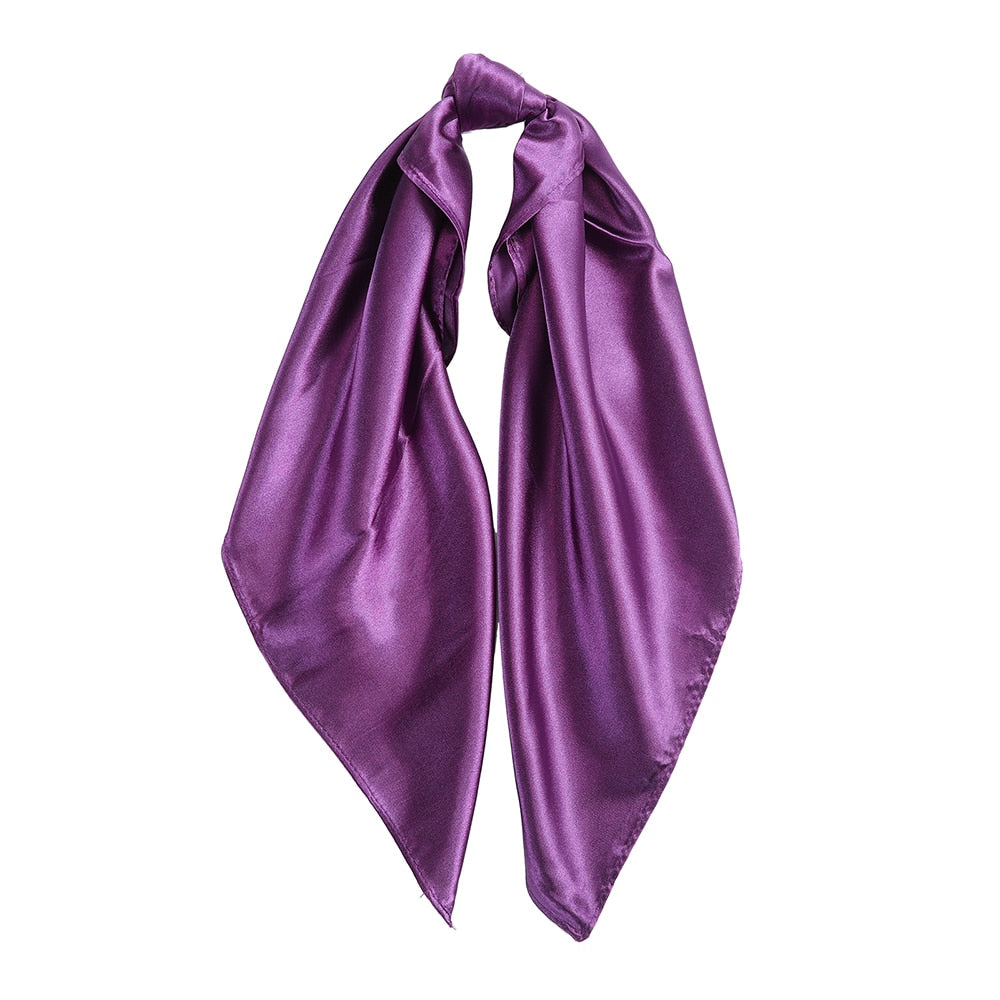 60x60CM Bandanas for Girls & Women: Satin Scarf, Turban Headband - Quid Mart