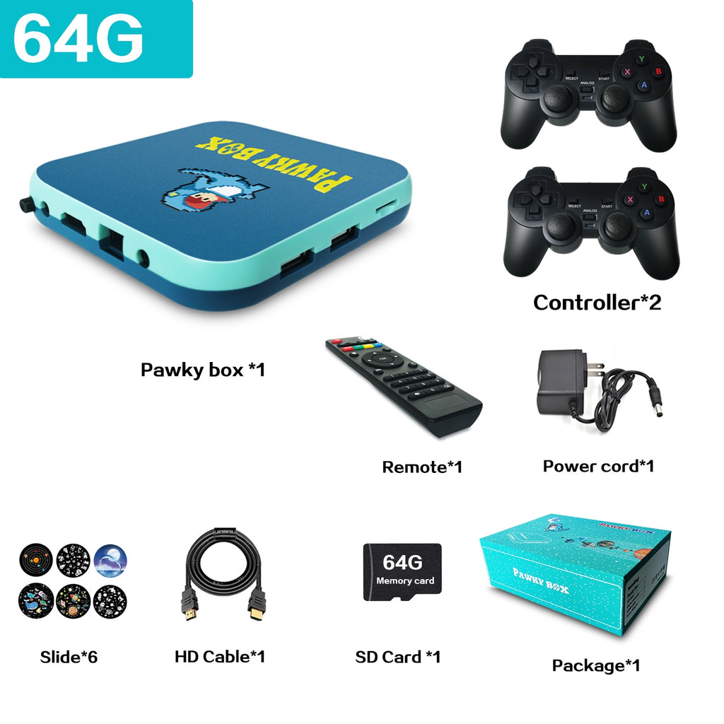 Pawky Box Game Console for PS1/DC/Naomi 50000+ Games Super Console WiFi Mini TV Kid Retro 4K Video Game Player - Quid Mart