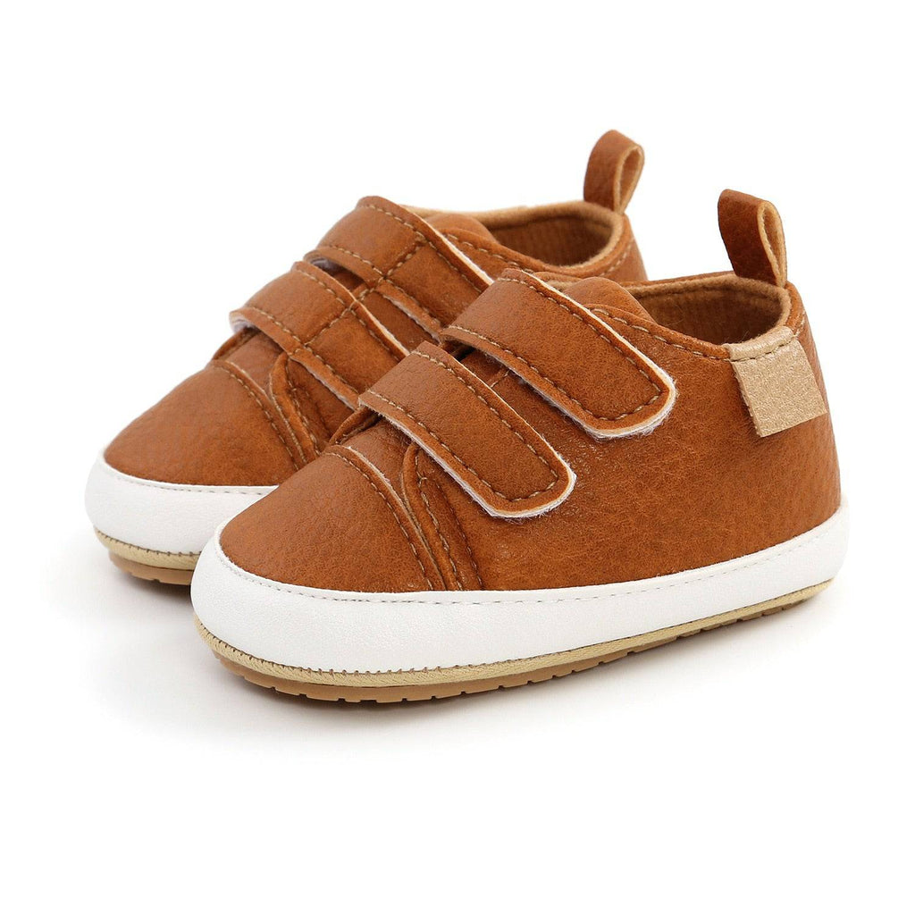 Retro Leather Baby Shoes - Multicolor, Anti-slip, First Walkers - Quid Mart