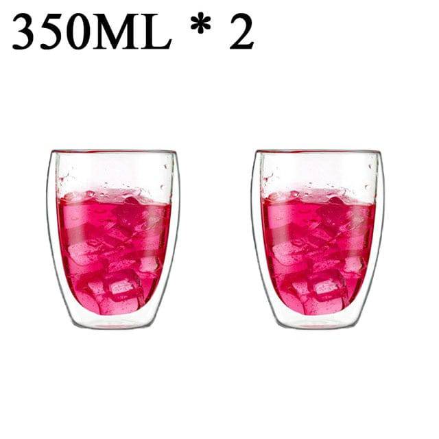 1-6pcs Heat Resistant Glass Mug Double Wall High Borosilicate Coffee Cup Milk Lemon Juice Beer Cup Bar Drinkware Creativity Gift - Quid Mart