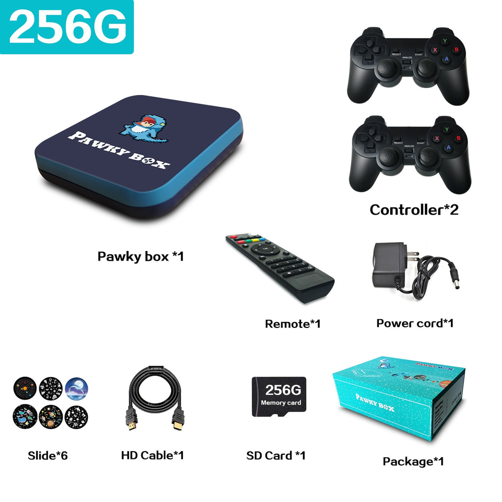 Pawky Box Game Console for PS1/DC/Naomi 50000+ Games Super Console WiFi Mini TV Kid Retro 4K Video Game Player - Quid Mart