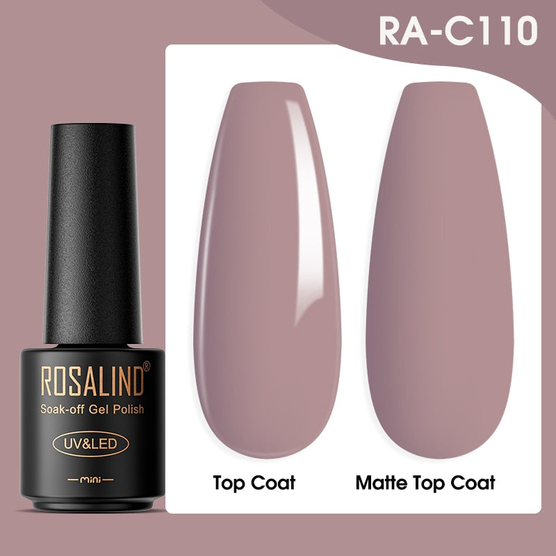 ROSALIND Gel Nail Polish Lamp All For Nails Art Manicure With Matt Base Top Coat Semi Permanant Gellak Nail Gel Polish Varnishes - Quid Mart