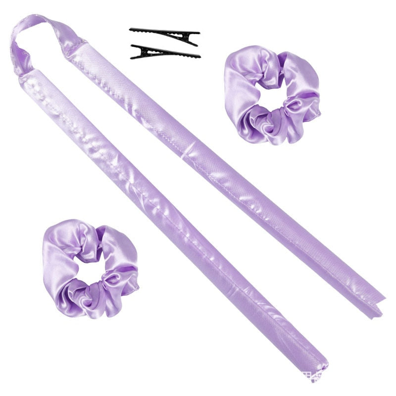 Heatless Curling Rod Headband No Heat Silk Curls Ribbon Hair Rollers Sleeping Soft Headband Lazy Hair Curlers Hair Styling Tools - Quid Mart