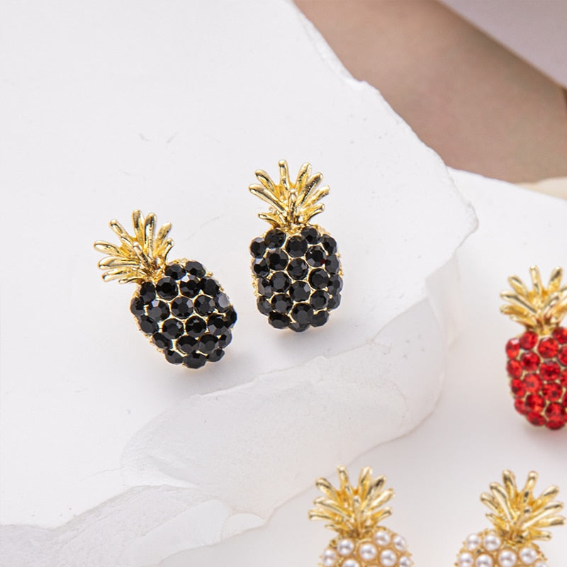 Pineapple Pearl Earrings French Retro High-quality Earrings Net Red Temperament Female 2022 New Wave Earrings Prevent Allergy - Quid Mart