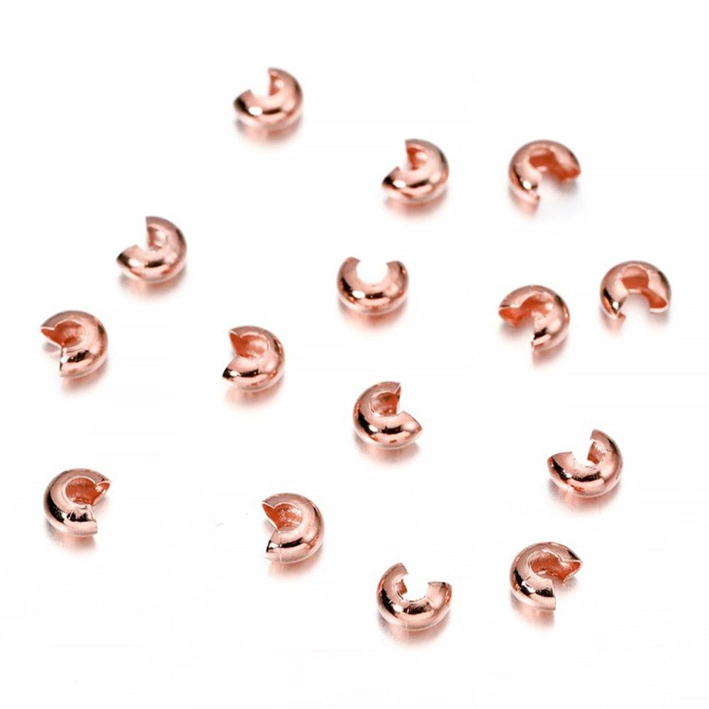 50-100 Copper Round Covers, 3-5mm, DIY Jewelry Supplies - Quid Mart