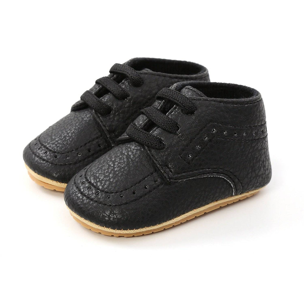 Retro Leather Baby Shoes - Multicolor, Anti-slip, First Walkers - Quid Mart