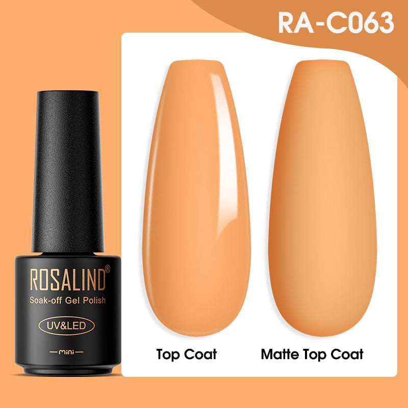 ROSALIND Gel Nail Polish Lamp All For Nails Art Manicure With Matt Base Top Coat Semi Permanant Gellak Nail Gel Polish Varnishes - Quid Mart