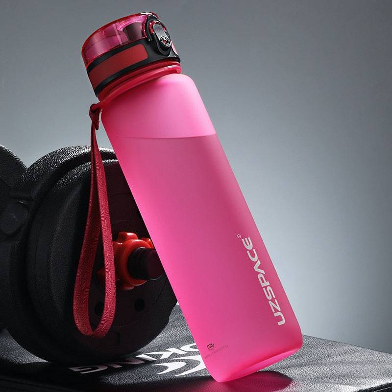 Hot Sale Sports Water Bottle 500/1000ML Protein Shaker Outdoor Travel Portable Leakproof Drinkware Plastic Drink Bottle BPA Free - Quid Mart