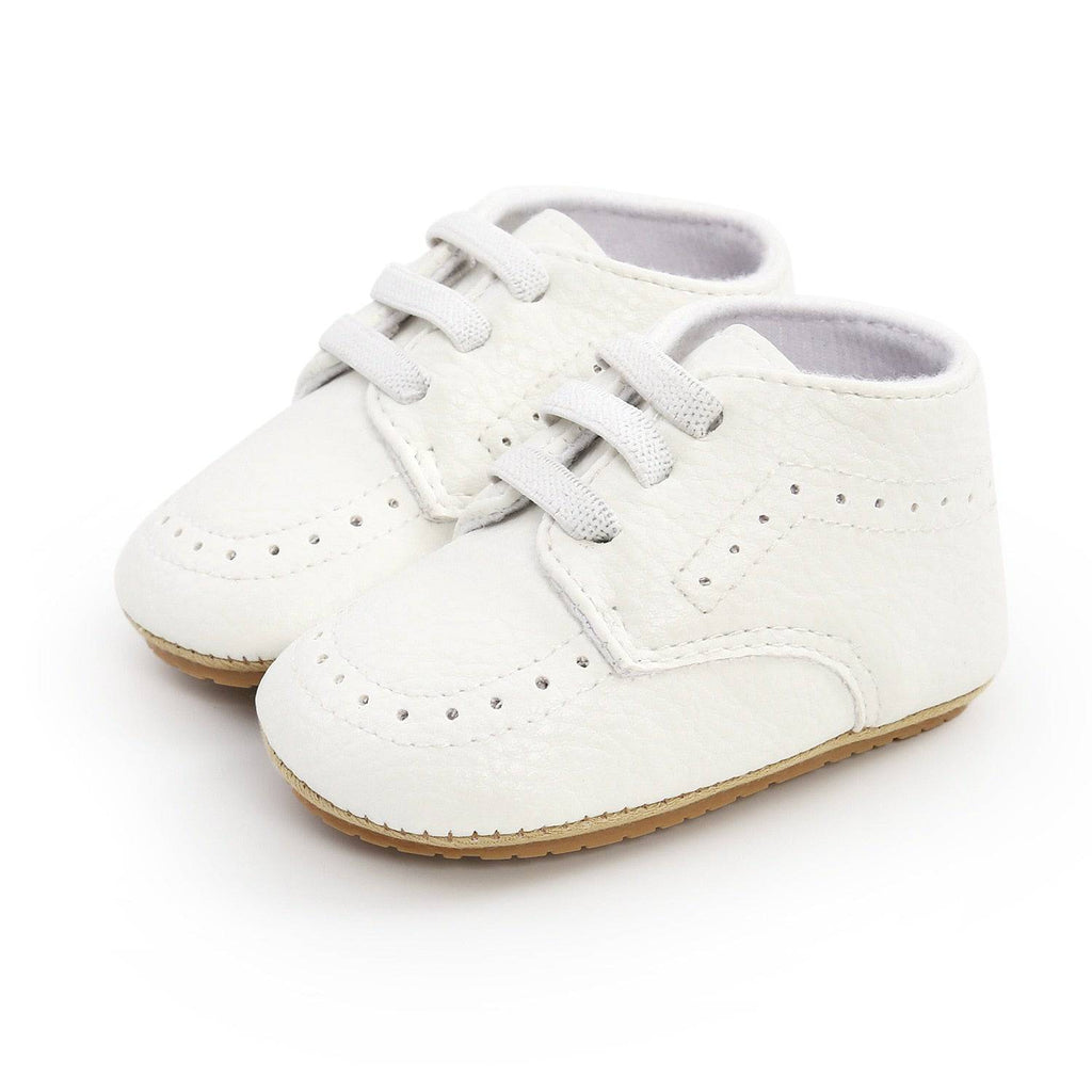 Retro Leather Baby Shoes - Multicolor, Anti-slip, First Walkers - Quid Mart