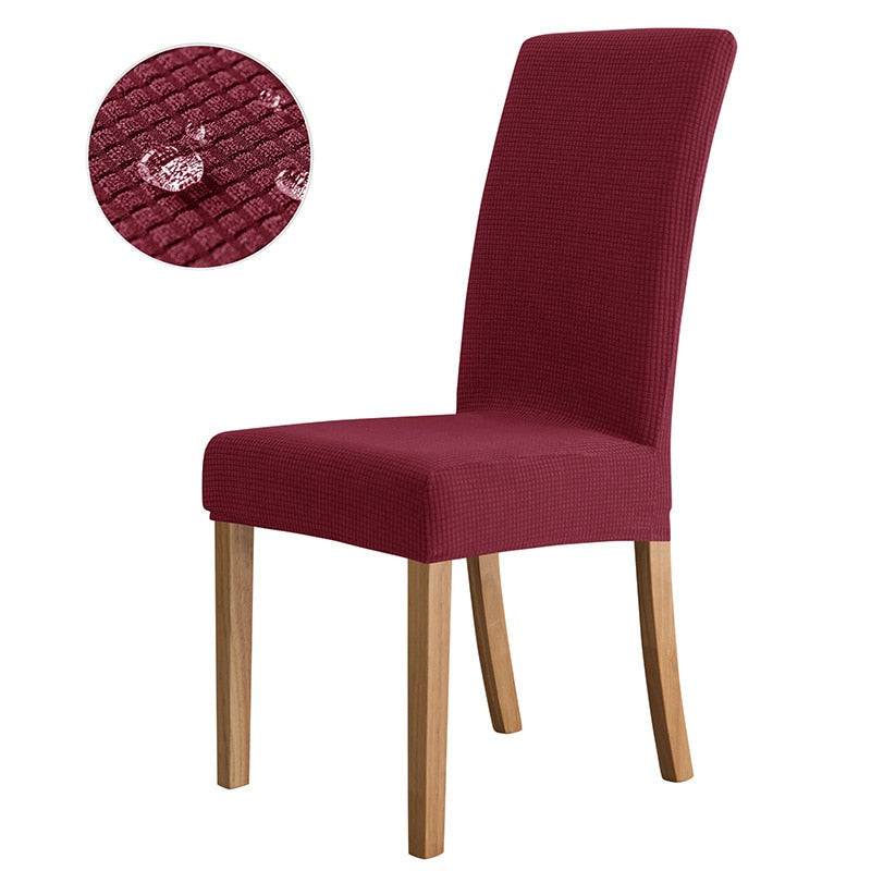 Waterproof Jacquard Chair Covers - Elastic Fit for Dining Room - NEW - Quid Mart