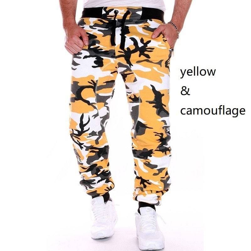 Men's Camouflage Cargo Sweatpants with Elasticity and Multi-Pockets - Quid Mart