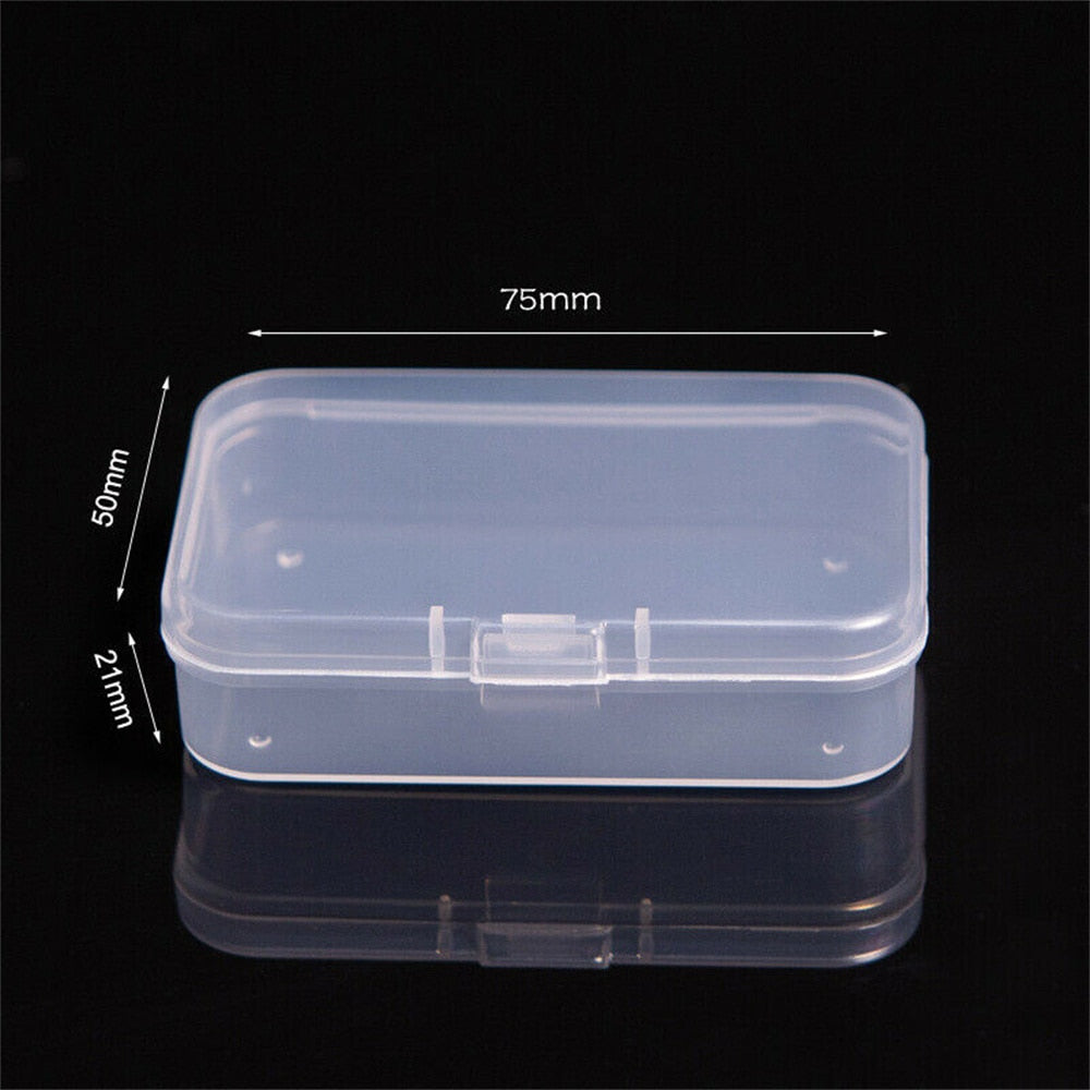 Top Selling Transparent Plastic Storage Box Clear Square Multipurpose Display Case Plastic Jewelry Storage Boxes Multiple Sizes - Quid Mart