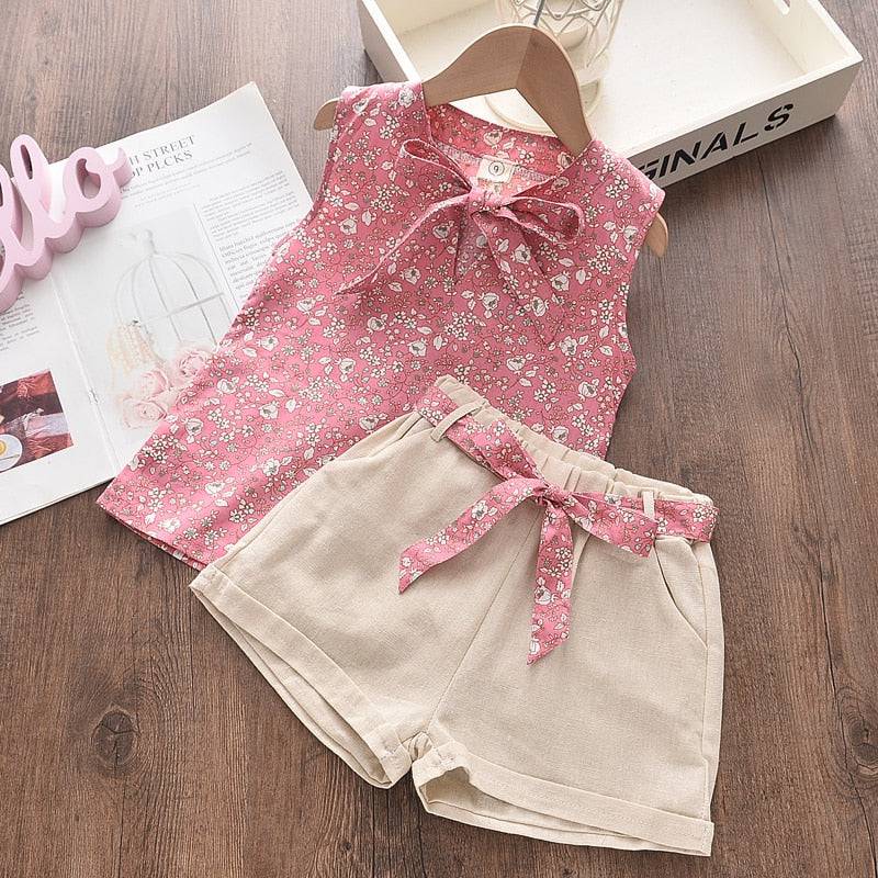 Bear Leader Girls 2023 Summer Clothing Set: Floral Halte - Quid Mart