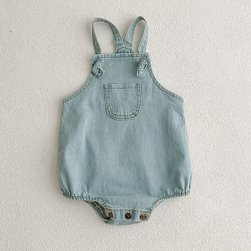 2023 Spring Baby Denim Overalls: Kids Korean Fashion Jumpsuit - Quid Mart