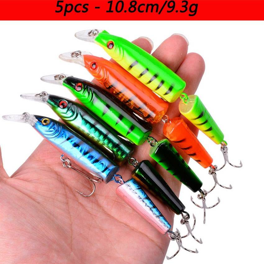 Aorace Laser Slow Mixed Minnow Fishing Lure Set Wobbler Crankbait Isca Artificial Hard Bait Carp Mini Fishing Lures Pesca Tackle - Quid Mart