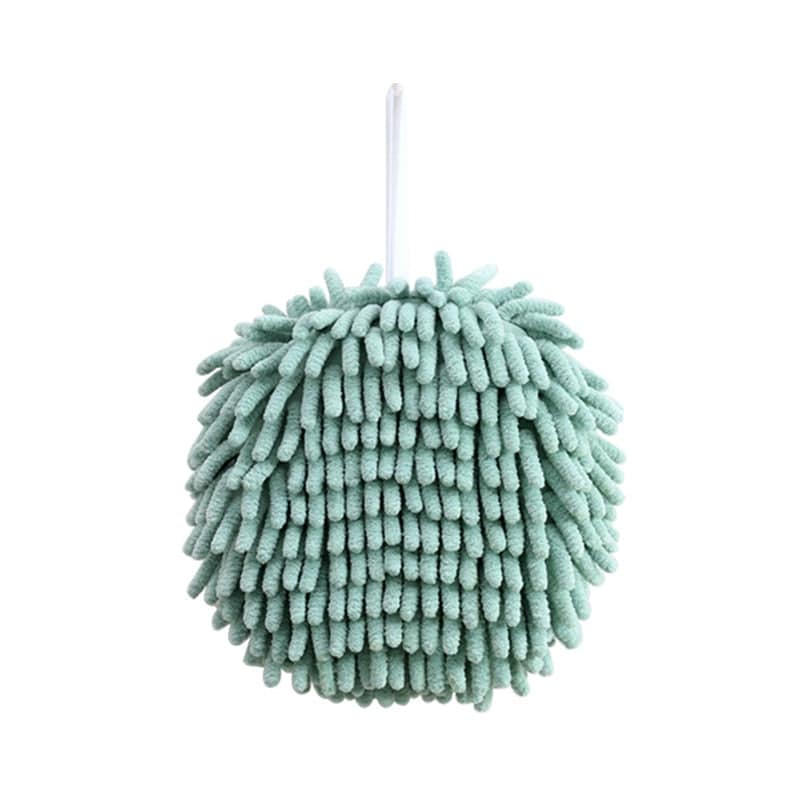 Soft Chenille Hand Towel Ball Super Absorbent Hanging Wipes Cloth Plush Sponge Microfiber Towels Bathroom Kitchen Accessories - Quid Mart