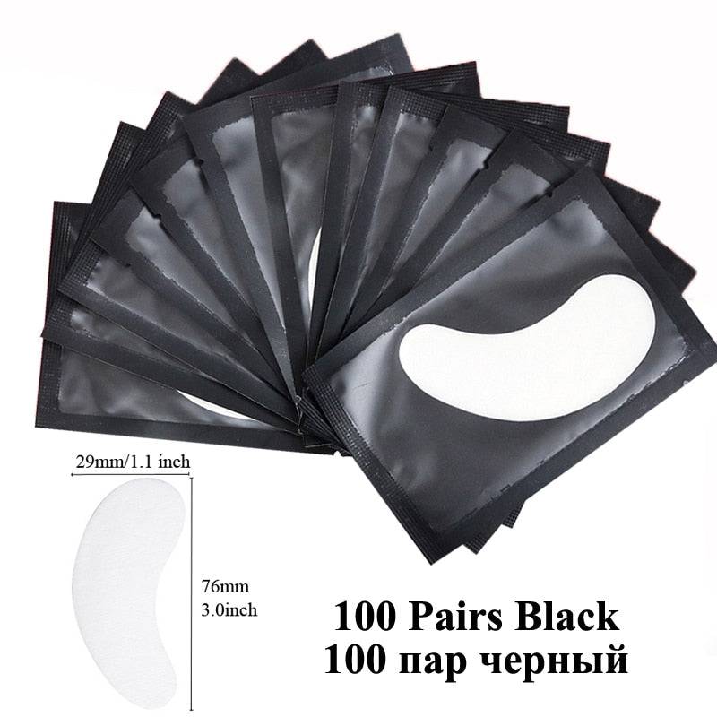 100pairs Eyelash Extension Paper Patches Grafted Eye Stickers 7 Color Eyelash Under Eye Pads Eye Paper Patches Tips Sticker - Quid Mart