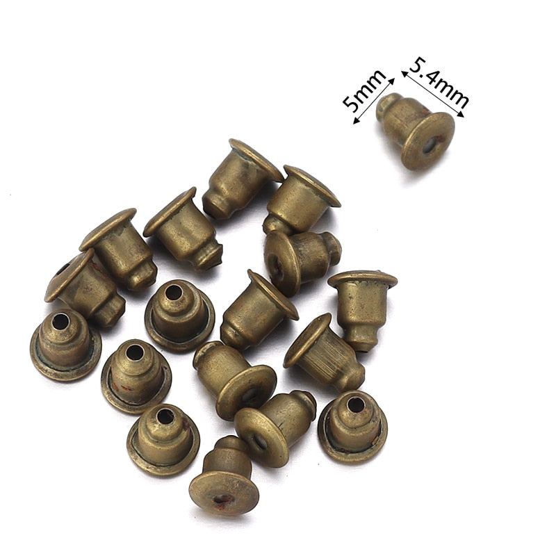 100-500pcs/Lot Rubber Ear Backs Stopper Earnuts Stud Earring Back Supplies For DIY Jewelry Findings Making Accessories Wholesale - Quid Mart