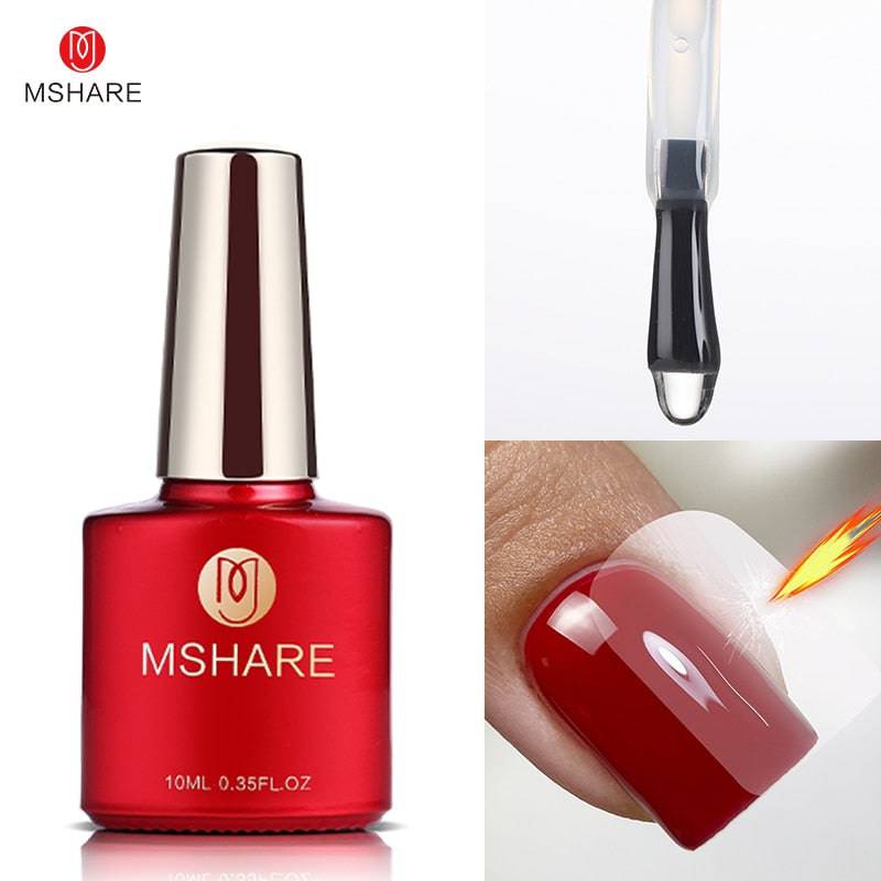 MSHARE Milky White Builder Nail Extension Gel in A Bottle 10ml Self leveling Nails Quick Building Clear Pink UV Led Gel - Quid Mart